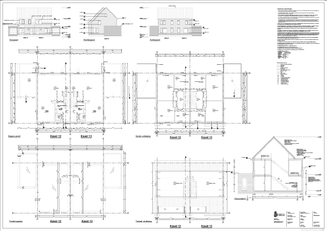 Bouwkundig tekenwerk.