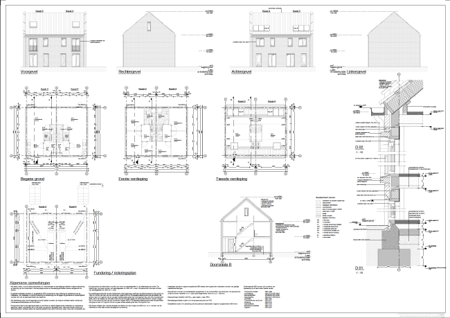 Bouwkundig tekenwerk.